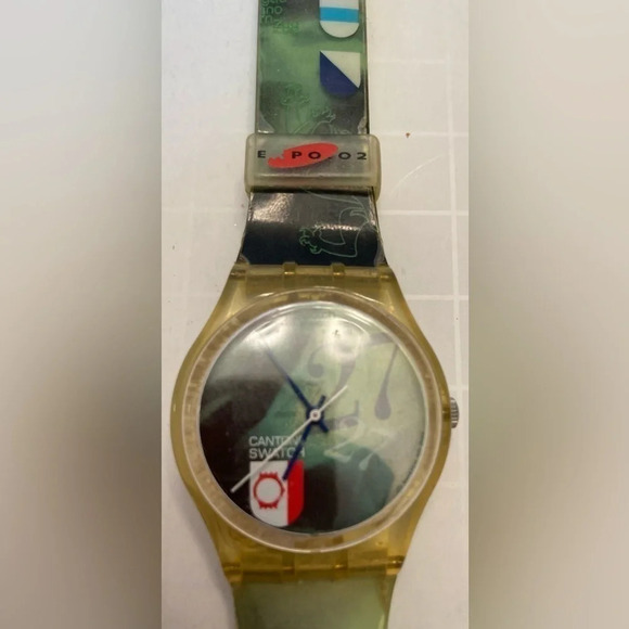 SWATCH Watch Vintage Olympics Men’s Women’s Unisex Multi-National Flags RARE HTF - Picture 7 of 10